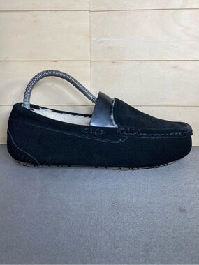 Project Cloud Cathi Slippers Black Suede Women's Size 7 Shoes Faux Fur